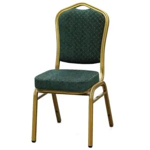 Green Upholstered Banquet Chair with Gold Frame in Qatar