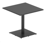 Square Side Table with Metal Base