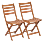 Wooden Folding Chairs with Slatted Seats in Qatar