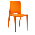Orange Stackable Plastic Restaurant Chair in Qatar