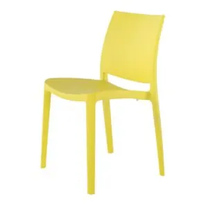 Yellow Stackable Plastic Restaurant Chair in Qatar