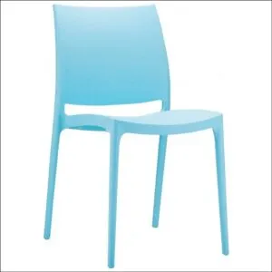 Light Blue Stackable Plastic Restaurant Chair in Qatar