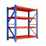 Blue and Orange Four-Tier Industrial Shelving Rack in Qatar