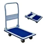 Blue Foldable Platform Trolley with Handle in Qatar