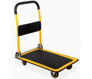 Yellow and Black Platform Hand Trolley in Qatar
