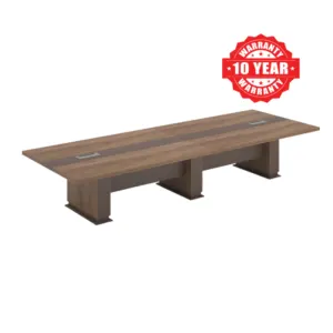 Large Wood Conference Table with Cable Management in Qatar