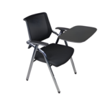 Black Mesh Training Chair with Writing Tablet in Qatar