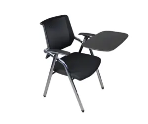 Black Mesh Training Chair with Writing Tablet in Qatar