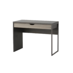 Compact Grey Office Desk with Drawer and Metal Frame in Qatar