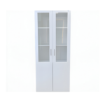 White Glass Door Storage Cabinet