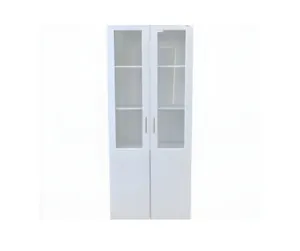 White Glass Door Storage Cabinet