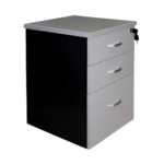 3-Drawer Mobile Filing Cabinet With Lock