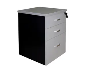 3-Drawer Mobile Filing Cabinet With Lock