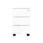 White 3-Drawer Mobile Pedestal