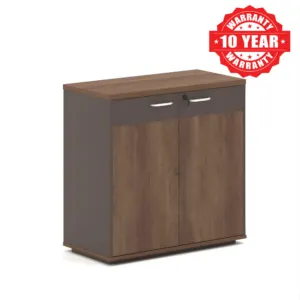Low Wooden Office Cabinet With Lock