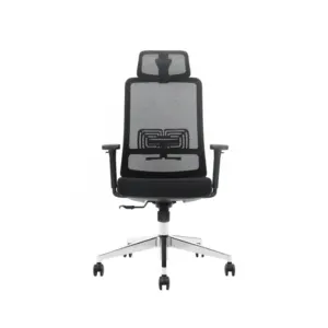 Black Mesh Executive Office Chair with Headrest in Qatar