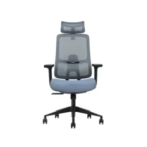 Grey Ergonomic Mesh Office Chair with Headrest in Qatar