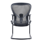 Rear View of Black Mesh Executive Visitor Chair with Cantilever Frame