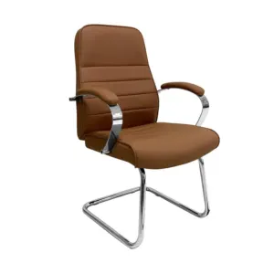 Brown Leather Visitor Chair