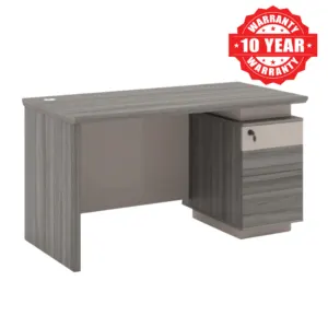 Grey Office Desk with Lockable Drawer Pedestal in Qatar
