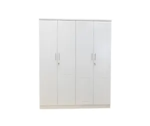 Four-Door White Filing Cabinet