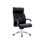 Black Leather High Back Executive Chair with Headrest in Qatar