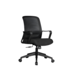 Black Mid Back Mesh Office Chair in Qatar