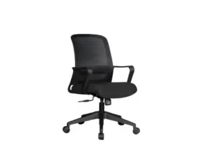 Black Mid Back Mesh Office Chair in Qatar