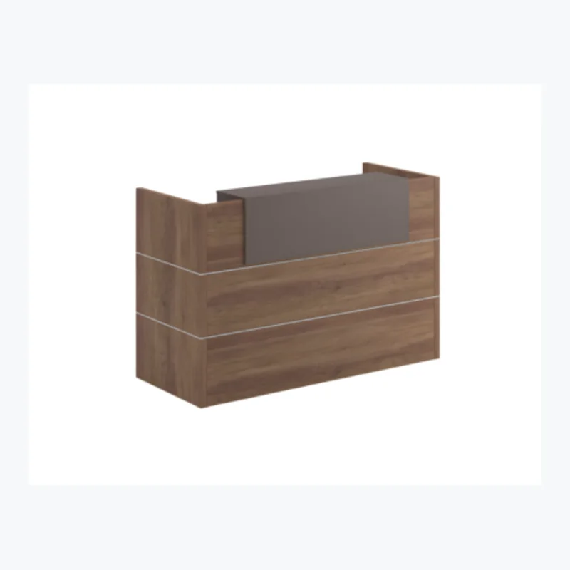 Modern wood reception desk for office reception areas