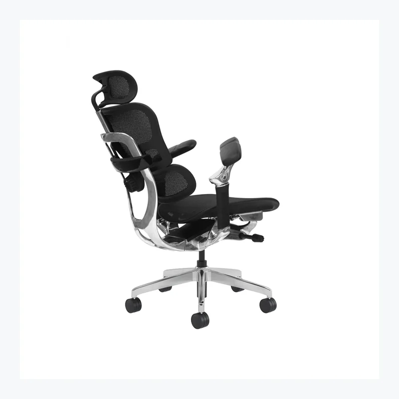 High back ergonomic mesh office chair with footrest