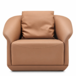 SF-236 single seater office armchair in brown microfiber leather Qatar