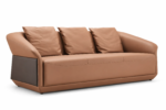 SF-236 three seater office sofa in brown microfiber leather Qatar