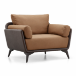 SF-238 single PU office armchair in brown with dark brown side panels Qatar